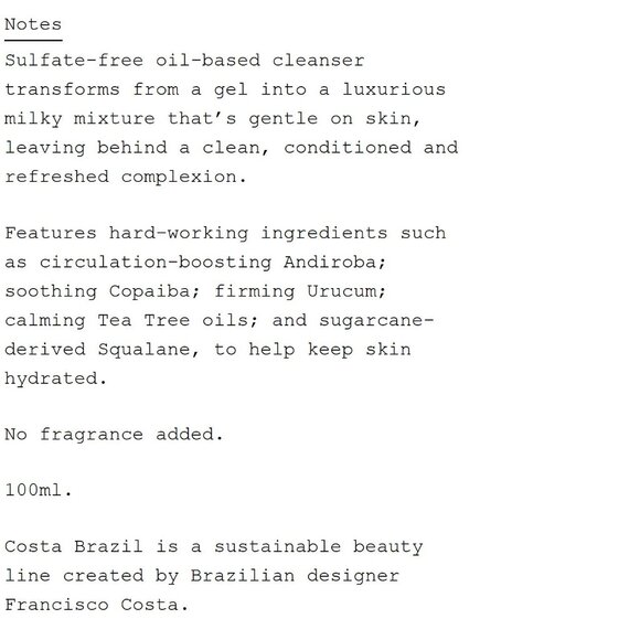 Costa Brazil Hydrating Face Cleanser - Picture 11 of 14